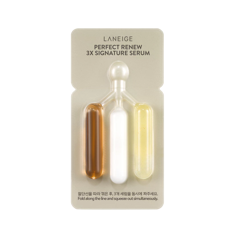 [HB gift] Bộ 5 blister Tinh Chất Chống Lão Hoá và căng bóng da Laneige Serum Perfect Renew 3X Signature 2mlx5