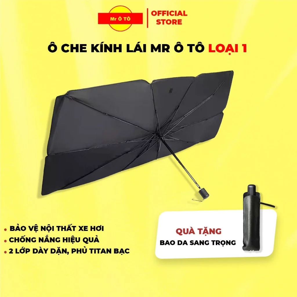 Ô Che Nắng Kính Lái Ô Tô, Xe Hơi Cao Cấp Loại 1 MR.ÔTÔ - Giảm Nóng, Bảo Vệ Nội Thất Xe Hơi OCKL001