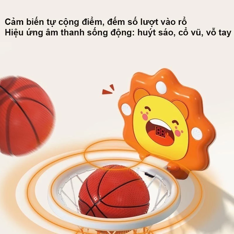 Đồ Chơi Bóng Rổ Cho Bé VINATOYS, Có Tích Điểm Tự Động, Hình Sư Tử Đáng Yêu, Trò Chơi Thể Thao