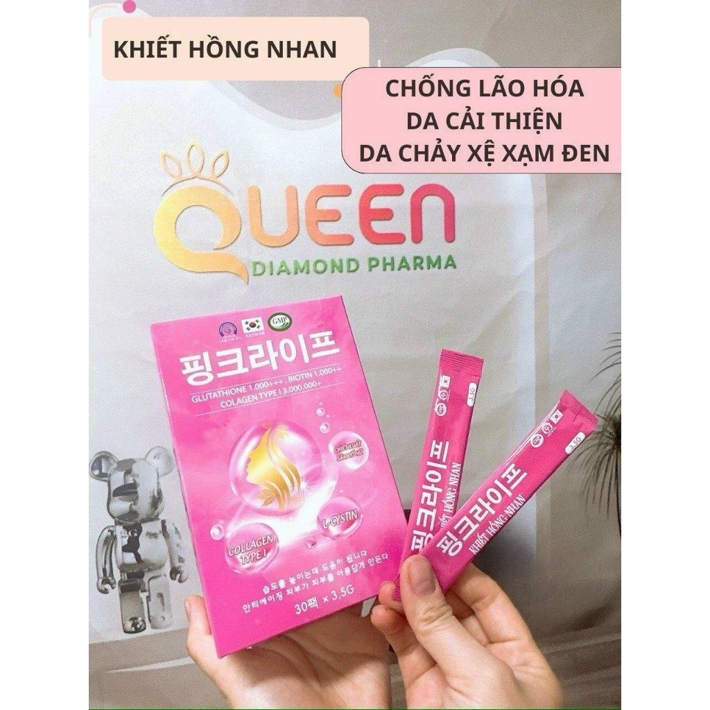 10 Gói Collagen truyền trắng Khiết Hồng Nhan cao cấp chính hãng