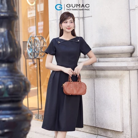 Đầm phối cổ thời trang GUMAC DE11087