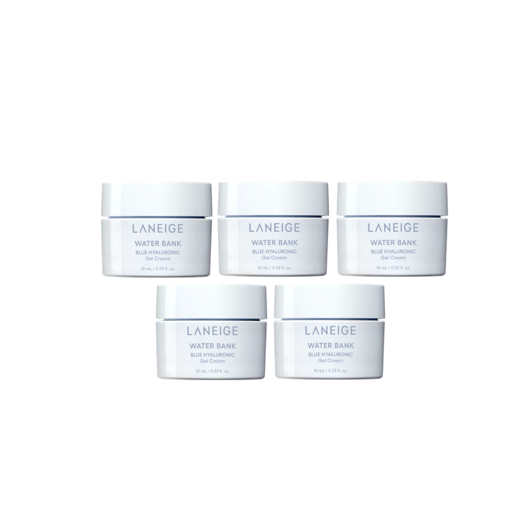 [HB gift] Bộ 5 Kem Dưỡng Ẩm Dạng Gel Water Bank Blue Hyaluronic Gel Cream 10mlx5 (Da Dầu và Da Hỗn Hợp)
