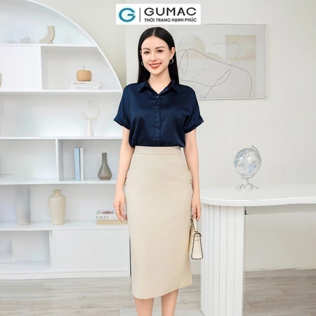 Set lẻ Áo kiểu danton AD11066 thời trang GUMAC - Chân váy bút chì túi kiểu VD11067 thời trang GUMAC