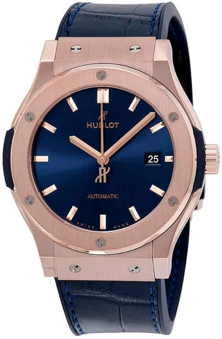 Đồng hồ nam Hublot Classic Fusion Automatic Blue Sunray Dial 18kt vàng hồng 542.OX.7180.LR