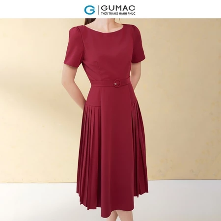 Đầm tùng phối dập ly thời trang GUMAC DE09075