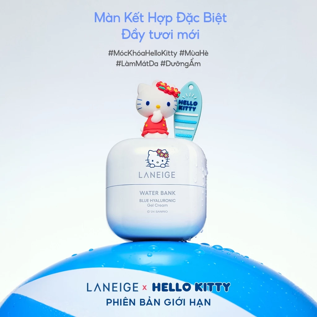 [Phiên bản đặc biệt] LANEIGE x HELLO KITTY Kem Dưỡng Ẩm Dạng Gel Laneige Water Bank Blue Hyaluronic Gel Cream 50ml