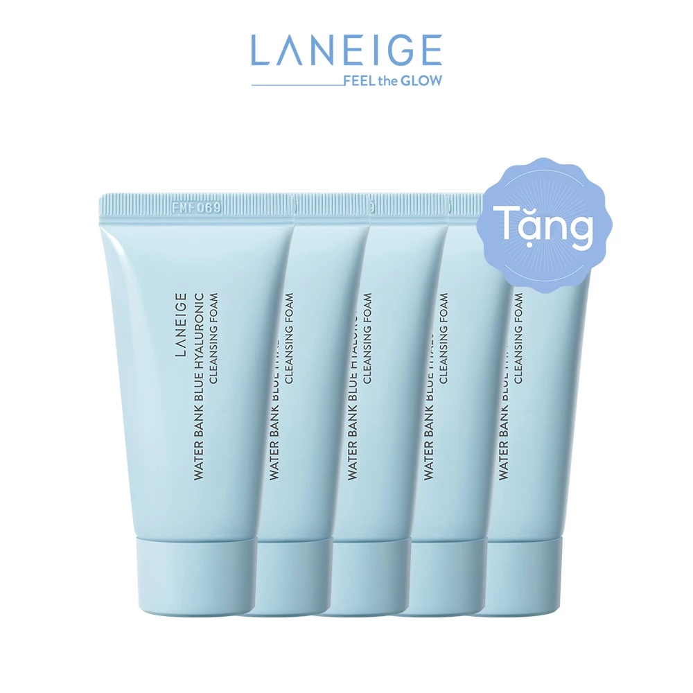 [HB Gift] Sữa Rửa Mặt Tạo Bọt Laneige Water Bank Blue HA Cleansing Foam 30gx5
