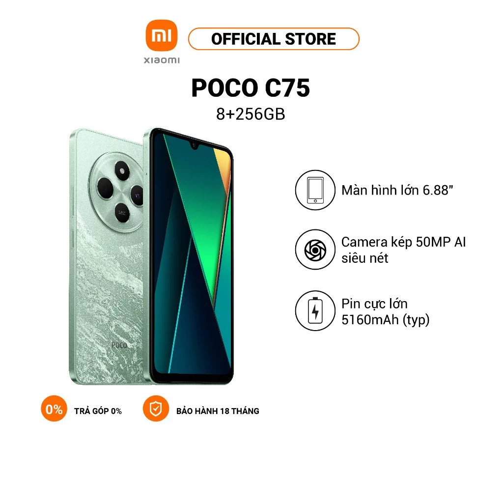 Điện Thoại Thông Minh POCO C75 | 8+256