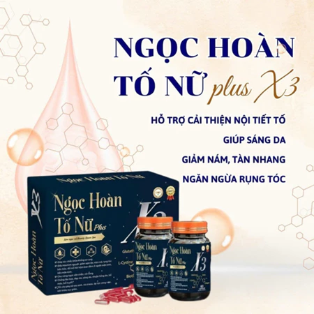 Sâm Tố Nữ NGỌC HOÀN PLUS X3 TÁI HỒI XUÂN Phiên Bản Cao Cấp hổ trợ nội tiết tố nữ