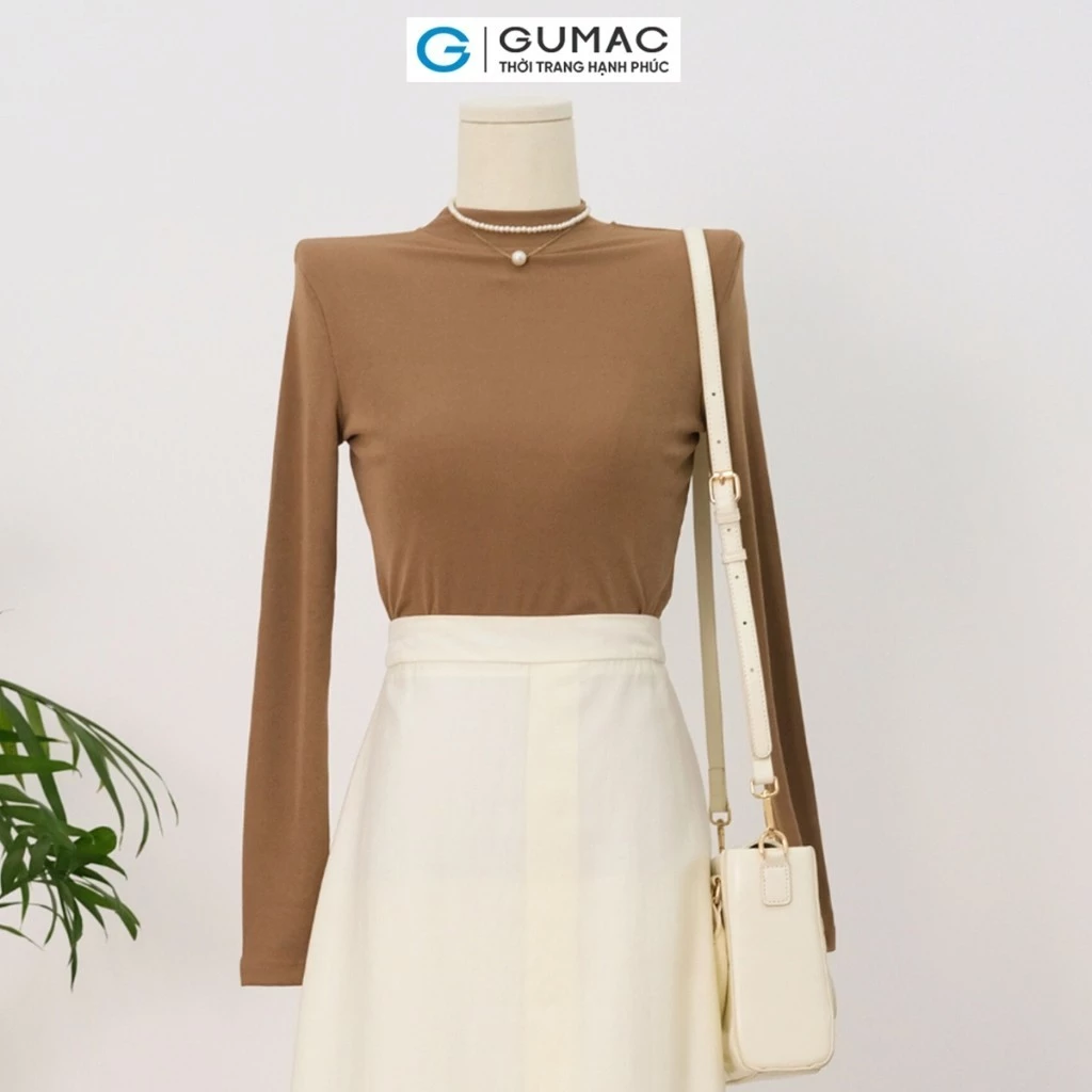 Áo thun ôm cổ cao thời trang GUMAC LATE0927