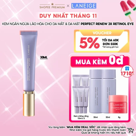 Kem ngăn ngừa lão hóa Retinol cho da mắt & da mặt Perfect Renew Retinol Laneige Eye 30ml