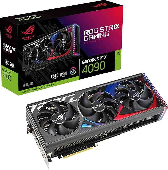Card đồ họa chơi game ASUS ROG Strix GeForce RTX® 4090 OC Edition (PCIe 4.0, 24GB GDDR6X, HDMI 2.1a, DisplayPort 1.4a)